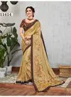 Yellow Norita Exclusive Collection Thread and Zari Embroidery Party Wear Sequinned Silk Georgette Saree 11414